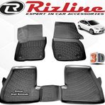 Rizline Ford Focus 3 HB 2011 - 2015 Arası Siyah 4 Parça Set 3D Havuzlu Paspas