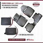 Rizline Ford Puma 2020 Alt Üst Bagaj Havuzu ve Havuzlu Paspas