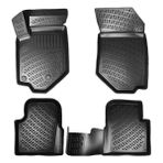 Rizline Jeep Wrangler Rubicon 2017-2022 Siyah 3D Havuzlu Paspas