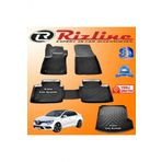 Rizline Megane 4 Touch 3D Paspas + 3D Bagaj Havuzu Sedan 2019 Sonrası Siyah Set