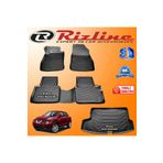 Rizline Nissan Juke 3D Paspas + 3D Üst Kısım Bagaj Havuzu 2014 - 2020 Arası Siyah Set