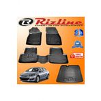 Rizline Opel Astra J Sedan 3D Paspas + 3D Bagaj Havuzu 2012-2018 Arası Siyah Set