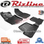 Rizline Renault Clio 3 HB 2006 - 2012 Arası Siyah 3D Havuzlu Paspas