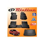 Rizline Renault Clio 4 3D Paspas + 3D Bagaj Havuzu HB 2012-2019 Arası Siyah Set