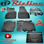 Rizline Renault Kango 2015 Araca Özel Tasarım 3D Bagaj Havuzu
