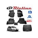 Rizline Seat Leon 3D Paspas + 3D Bagaj Havuzu HB 2006-2012 Arası Siyah Set