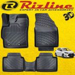 Rizline Toyota Yaris 2020+ Siyah 3D Havuzlu Paspas