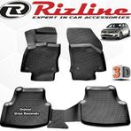 Rizline VW Golf 7 HB 2013 - 2020 Arası Siyah 4 Parça Set 3D Havuzlu Paspas