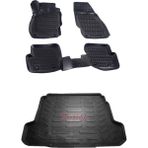 Rizline Vw Tıguan 1 2008-2015 Arası 3D Havuzlu Paspas ve Rizline Bagaj Havuzu Set - Siyah