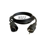 RİZZ TEKLİ SİYAH RENK 3x2,5 MM CCA TTR 4 METRE TOPRAKLI KAUÇUK SEYYAR ELEKTRİK KABLOSU
