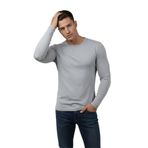 Rizz up Erkek Gri Uzun Kollu Dar Kalıp Ince Sıfır Yaka Sweatshirt 2300423