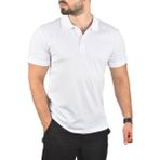 Rizzup Beyaz Büyük Beden Polo Yaka Tişört Nefes Alan Pamuklu Kumaş Battal Beden Erkek Tişört 2504349 - 4XL