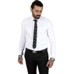 Rizzup Erkek Beyaz Dar Kesim Uzun Kollu Kol Düğmeli Gömlek 2209615 - XL