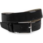 Rizzup Erkek Siyah Klasik Rugan Kemer 3,5 cm Suni Deri Erkek Kemer 1701351 - 125 cm
