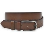 Rizzup Erkek Taba Hakiki Deri Klasik Kemer 3,5 cm Kumaş Pantolon Kemeri 2502635 - 130 cm