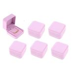 RJ Displays -6 Parça Lüks Pembe Kadife Kolye Küpe Kolye Saklama Hediye Takı Teşhir Kutusu Yıldönümü, Düğün, Nişan, Teklif, Noel, Sevgililer Günü, Anneler Günü Takı Hediyesi