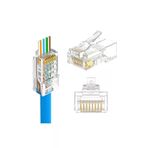 Rj45 Cat6 Yeni Nesil Delikli Jack Konnektör - Yeni Nesil Ez Delikli Rj45 Network Jack 100 Adet