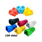 Rj45 Kılıf Cat5 Renkli Koruyucu Network Boot 100 Adet Papuç