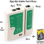 RJ45 RJ11 Network Ağ Tester Internet Telefon Test Cihazı ( 9V Pil Dahildir) - Pil ile daha avantajlıdır