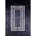 Rjev Gri Modern Geometrik Etnik Eskitme Desenli Boho Makinada Yıkanabilir Hafif Hav Toz Vermez Leke Tutmaz Kaymaz Taban Dijital Makine Baskı Halı Oturma Odası Salon Yolluk Koridor Mutfak Halısı