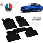 RK Carshop Honda Civic 11 Sd Ferrous 4d Havuzlu Kauçuk Paspas 2021 ve Üstü - Siyah