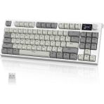 RK86 Kablosuz Mekanik Klavye, Gaming Klavye Conta Montajlı, 3 Mod (2.4ghz/bluetooth/type C) Apex Pro Tkl Rgb 75% Oyuncu Klavyesi, Tft Renkli Ekran, Topuz, Hot Swappable Doğrusal Anahtar - Option-1 - 001-Renkli