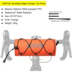 RK9109-TURUNCU1.9L Stili Rhinowalk Bisiklet Gidon Çantası 100% Su Geçirmez 1.9l Bisiklet Şasi Tüp Çantası Açık Mtb Yol Bisikleti Pannier Çantası Elastik Band (Yurt Dışından) - Beyaz
