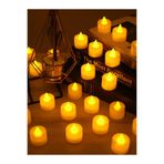 rkm store Led Mum 12’li Tealight Set – Pilli, Dumansız, Dekoratif LED Mum – Sarı Işık Ortam Aydınlatma