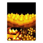 rkmstore Tealight LED Mum 24’lü – Sarı Işıklı Dumansız Pilli Mum Seti (Piller Dahil)
