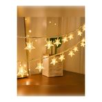 rkmstore Yıldız Led Işık 5 Metre – 20 Yıldızlı Gün Işığı Fişli Dekoratif Ramazan ve Süsleme Led Aydınlatma