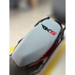Rks Bolero 50 Gri Kumaş Motosiklet Sele Kılıfı Logolu Penye Sele Koltuk Kılıfı-S