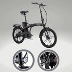 RKS DS10 Pro Alfa Romeo R-1 Siyah Katlanabilir İnce Teker Elektrikli Bisiklet