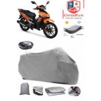 Rks Easy Pro 50 Branda Gri Arka Çanta Uyumlu(Topcase) Motosiket Brandası Motor Örtüsü Çadır Su Geçirmez Motosiklet Kılıfı Motor Brandası,lastikli,taşıma Torbalı