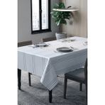 RKT Tekstil Dertsiz Masa Örtüsü - Leke Tutmaz - Özel Dokulu Mutfak ve Salon Örtüsü - Gri - 160 x 220 cm