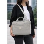 Rky Serenity Sanmorris Unisex Klinkır Koyu Gri Renkli Suya Dayanıklı Laptop Bölmeli Çapraz Askılı Evrak ve Laptop Çantası