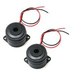 RLECS 2 adet Aktif Elektronik Sesli Alarm Sönümleyici Sürekli 90 dB Bip Hoparlörü W/Kablolu DC 24 V Piezoelektrik Piezo Elektronik Arduino için