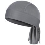 RLSFV Spor Bandana Şapkası Erkek Kadın Başörtüsü Yaz Başörtüsü Bisiklet Kaskı Şapkaları Nefes Alabilir Ter Emer Türban Korsan Şapkası Güneş Koruyucu ve Hızlı Kuruyan Bandanalar Şapka (Gri)