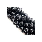 RLX BUJİTERİ Doğal Taş Siyah Parlak Oniks Taşı 8 Mm 1 Dizi (47 Adet)