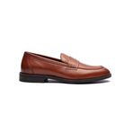 RLX4184_KAHVE_45 Erkek Hakiki Deri Klasik Loafer Babet Ayakkabı Taba - Konyak
