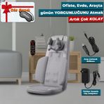 Rlx50 3d Shiatsu Masaj Koltuğu Isıtmalı, Titreşimli, Masaj Cihazı Gri