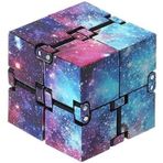 Rmeet Infinity Cube, Plastik Rubik Küpü PVC Mini Parmak Sonsuz Küp Kullanışlı Fidget Oyunu Çocuklar için Yetişkinler Öldürme Süresi EKLE DEHB Anksiyete Bozukluğu Yıldız Mor