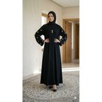 RMG BUTİK Kolları Taşlı Abaya Ferace