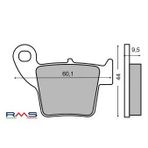 Rms Honda CRF 450 R/X Arka Fren Balatası