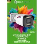 Rmztech Ztech 2Mp 2.8Mm Gece Renkli Görüş Colorvu Ahd Güvenlik Kamerası Zr-2052 Warmled Fullcolor