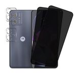 Rnnmeeko Motorola Moto G54 5G için zırhlı cam için görüntü koruma folyosu, gözetleme önleyici gizlilik filmi, kamera korumalı, zırhlı koruma camı [2 + 2 adet], 9H sertlik, Motorola Moto G54 5G için anti spy