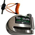Road Life 8309 Alarmlı Disk Kilidi + Hatırlatma Kablosu - Krom