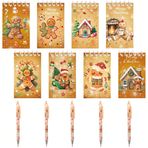 Roaring Good Time 13 adet noel Mini not defterleri zencefilli kurabiye adam tükenmez kalem tatil çorap Stuffers sınıf ödülleri ofis malzemeleri çocuklar için noel tatil parti hediyeleri noel hediye