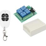 Rob Ada 433MHz RF 4 Kanal Röle Modül DC 12V 4 Buton Kumanda Kablosuz Motor Pompa Fan Lamba Perde Akıllı Ev