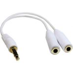 Rob Ada Stereo Kulaklık Çoklayıcı 3.5mm Sterio Çevirici Dönüştürücü Splitter Y Kablo Müziğini Paylaş