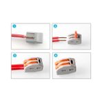 Roba 2li Kolay Kablo Tel Birleştirici Konnektör Vidasız Klemens 250V 32A 1mm/4mm Elektrik Kablo Bağlantı